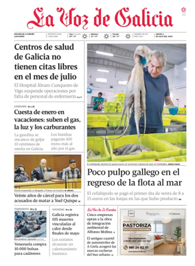 Cover of La Voz de Galicia (A Coruna)