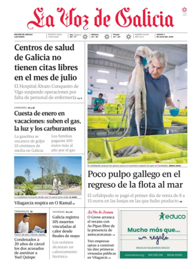 Cover of La Voz de Galicia (Arousa)