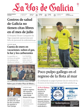 Cover of La Voz de Galicia (Barbanza)