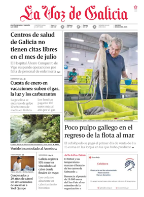 Cover of La Voz de Galicia (Deza)