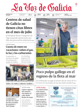 Cover of La Voz de Galicia (Lugo)