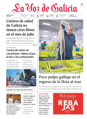 Cover of La Voz de Galicia (Vigo)