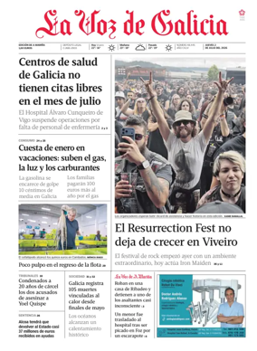 Cover of La Voz de Galicia (Viveiro)