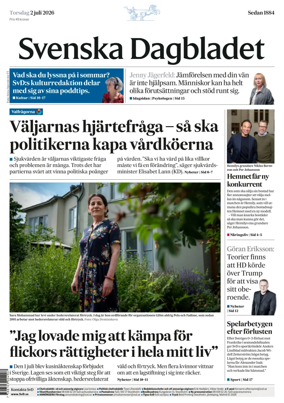 Cover of Svenska Dagbladet