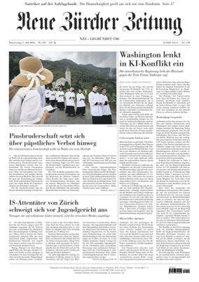 Cover of Neue Zurcher Zeitung