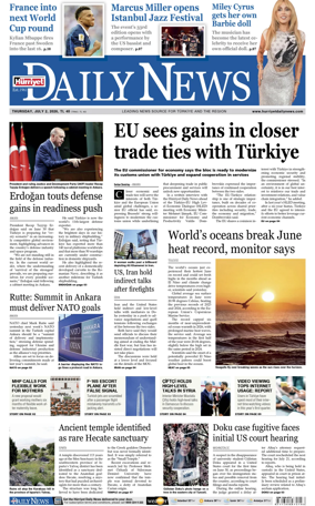 Cover of Hurriyet Daily News & Economic Review