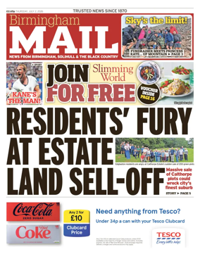 Cover of Birmingham Mail