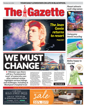 Cover of Blackpool Gazette