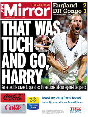 Cover of Daily Mirror
