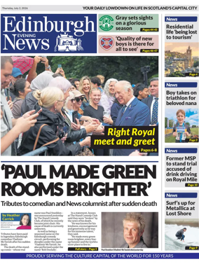 Cover of Edinburgh Evening News