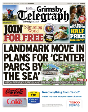 Cover of Grimsby Telegraph