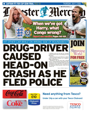Cover of Leicester Mercury