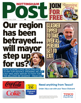 Cover of Nottingham Post