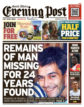 Cover of South Wales Evening Post