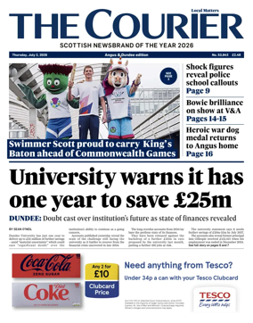 Cover of The Courier & Advertiser (Angus and Dundee)
