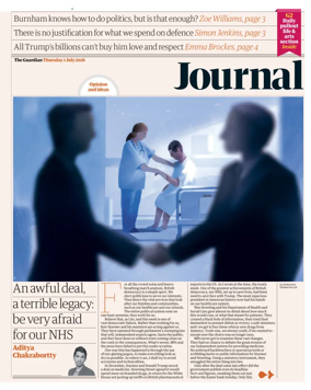 Cover of The Guardian e-paper Journal