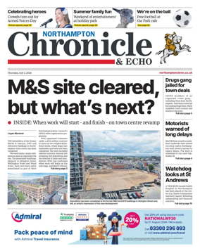 Cover of The Northampton Chronicle and Echo