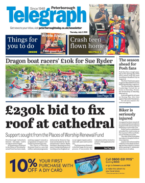 Cover of The Peterborough Evening Telegraph