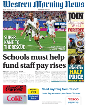 Cover of Western Morning News