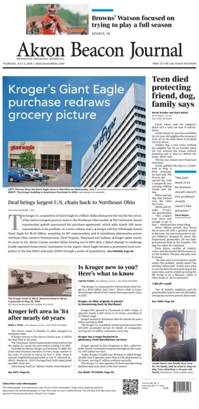 Cover of Akron Beacon Journal