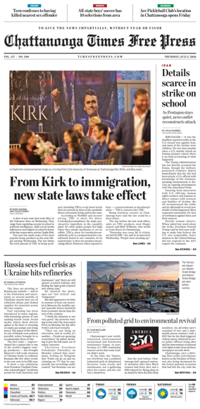 Cover of Chattanooga Times Free Press