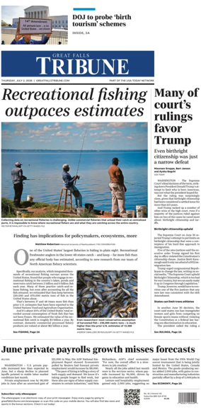 Cover of Great Falls Tribune
