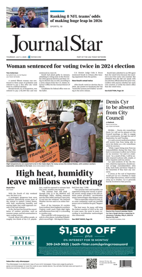 Cover of Journal Star (Peoria)