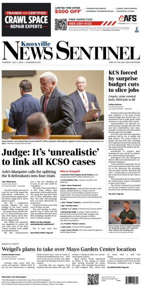 Cover of Knoxville News Sentinel