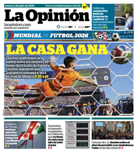 Cover of La Opinion