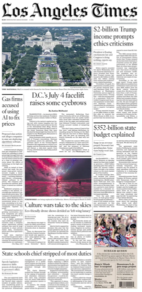 Cover of Los Angeles Times