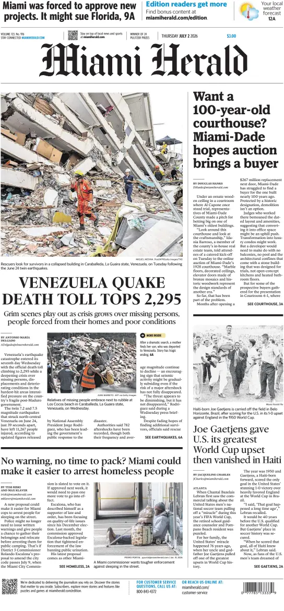 Cover of Miami Herald