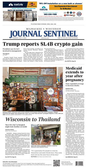 Cover of Milwaukee Journal Sentinel