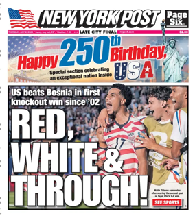 Cover of New York Post