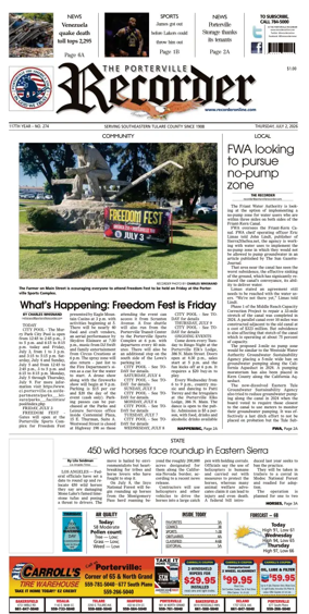 Cover of Porterville Recorder