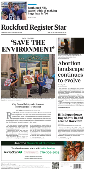 Cover of Rockford Register Star