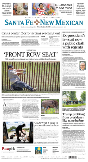 Cover of Santa Fe New Mexican