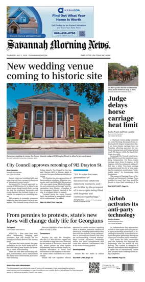 Cover of Savannah Morning News