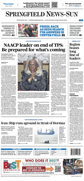 Cover of Springfield News-Sun