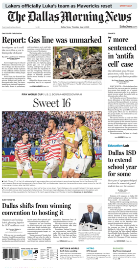 Cover of The Dallas Morning News