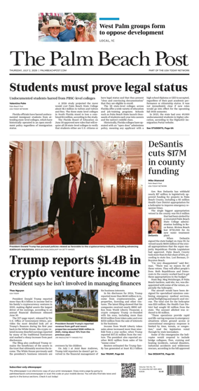 Cover of The Palm Beach Post