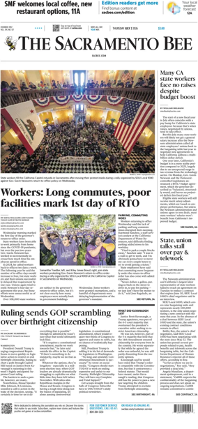 Cover of The Sacramento Bee