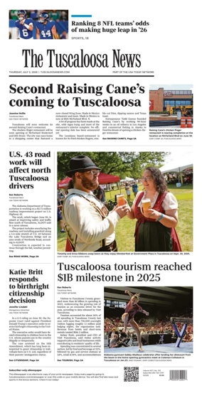 Cover of The Tuscaloosa News