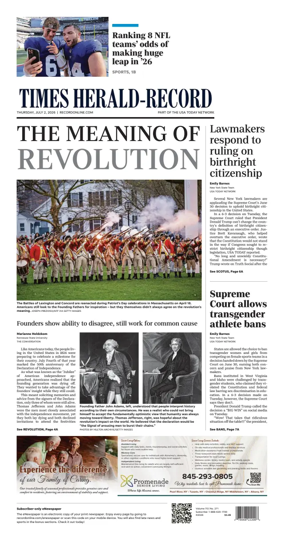 Cover of Times Herald-Record