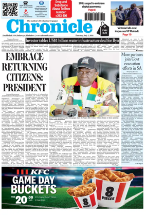 Cover of Chronicle (Zimbabwe)