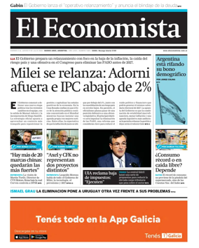 Cover of El Economista (Argentina)