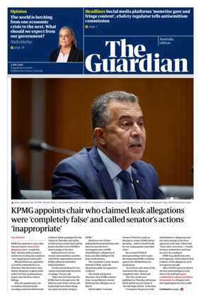 Cover of The Guardian Australia