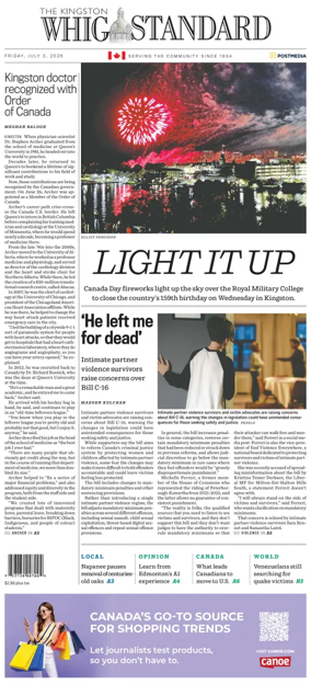 Cover of Kingston Whig-Standard