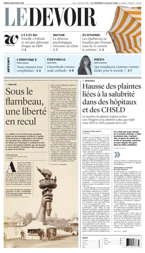 Cover of Le Devoir
