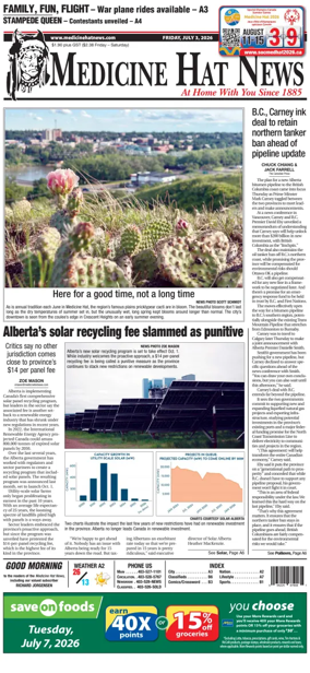 Cover of Medicine Hat News
