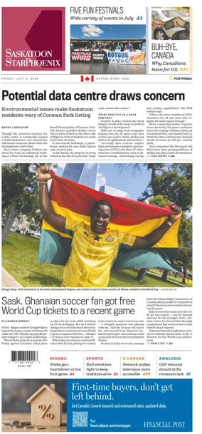 Cover of Saskatoon StarPhoenix